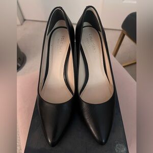 Cole Haan Black Leather Heels. Heel height is 3.25 inches.